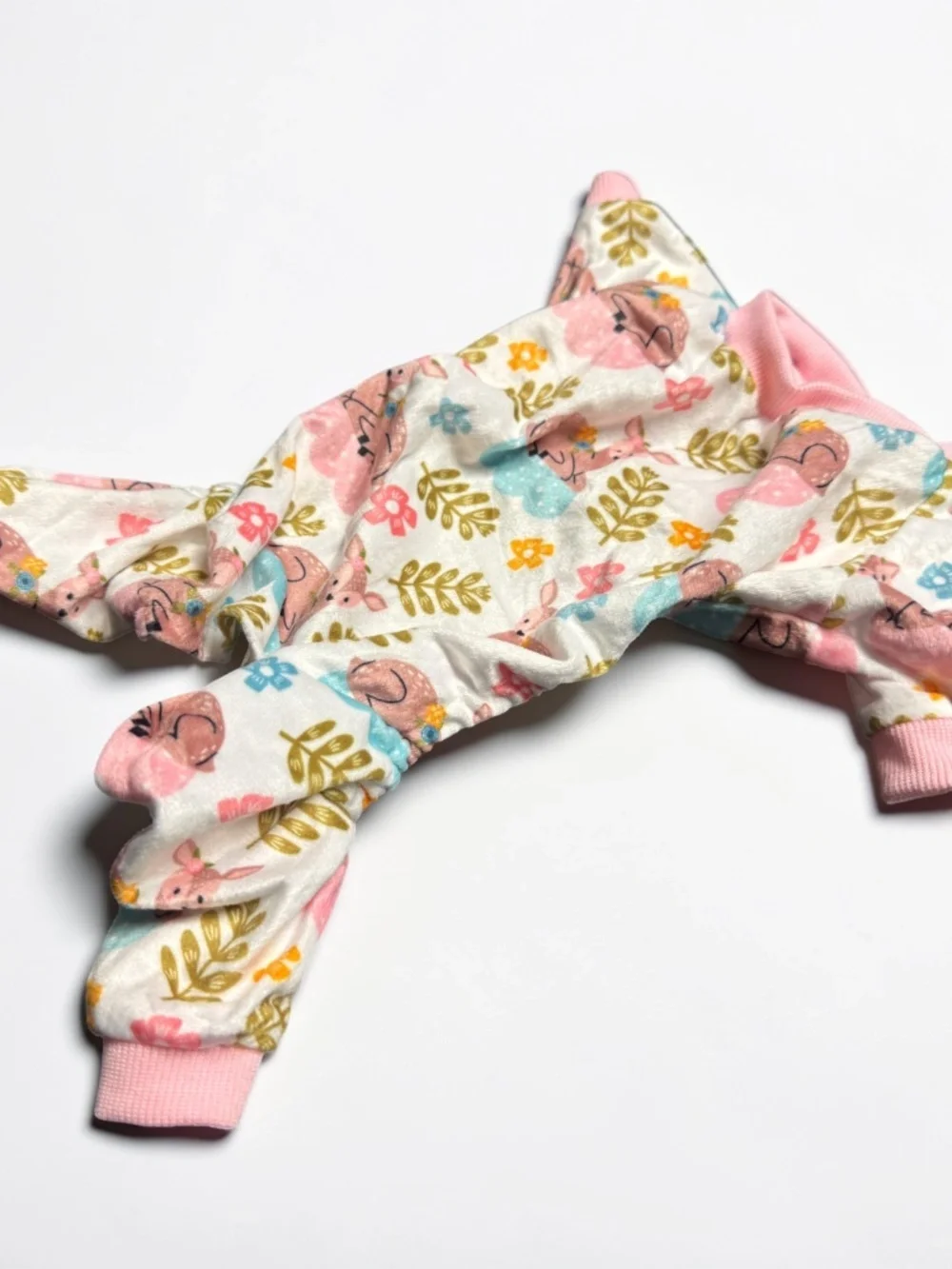 CuteBone Small Dog Pajamas Deer Print Puppy Onesie Soft Pet Jumpsuit NWOT